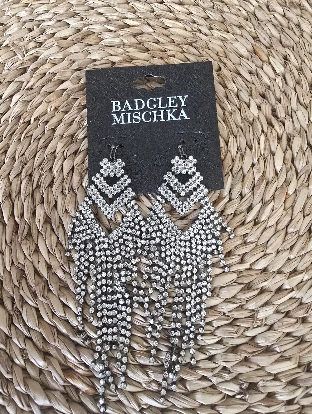 Badgley Mischka Chandelier Earrings 4" Long